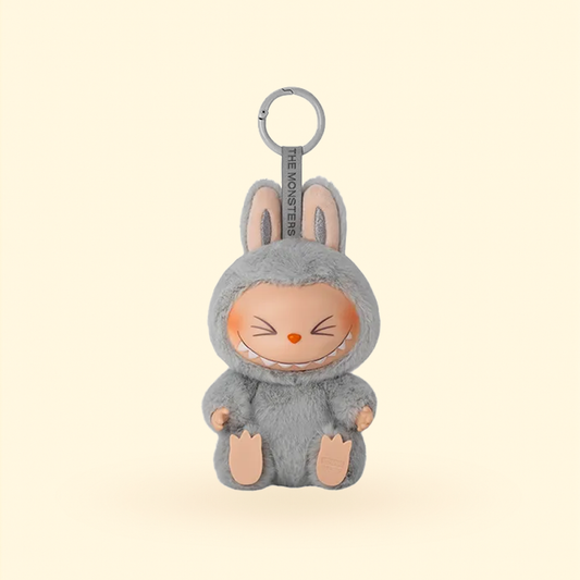 The Monsters “Have a Seat” – Hehe (Grey Bunny Plush Keychain)