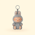 The Monsters “Have a Seat” – Hehe (Grey Bunny Plush Keychain) - ImLabubu